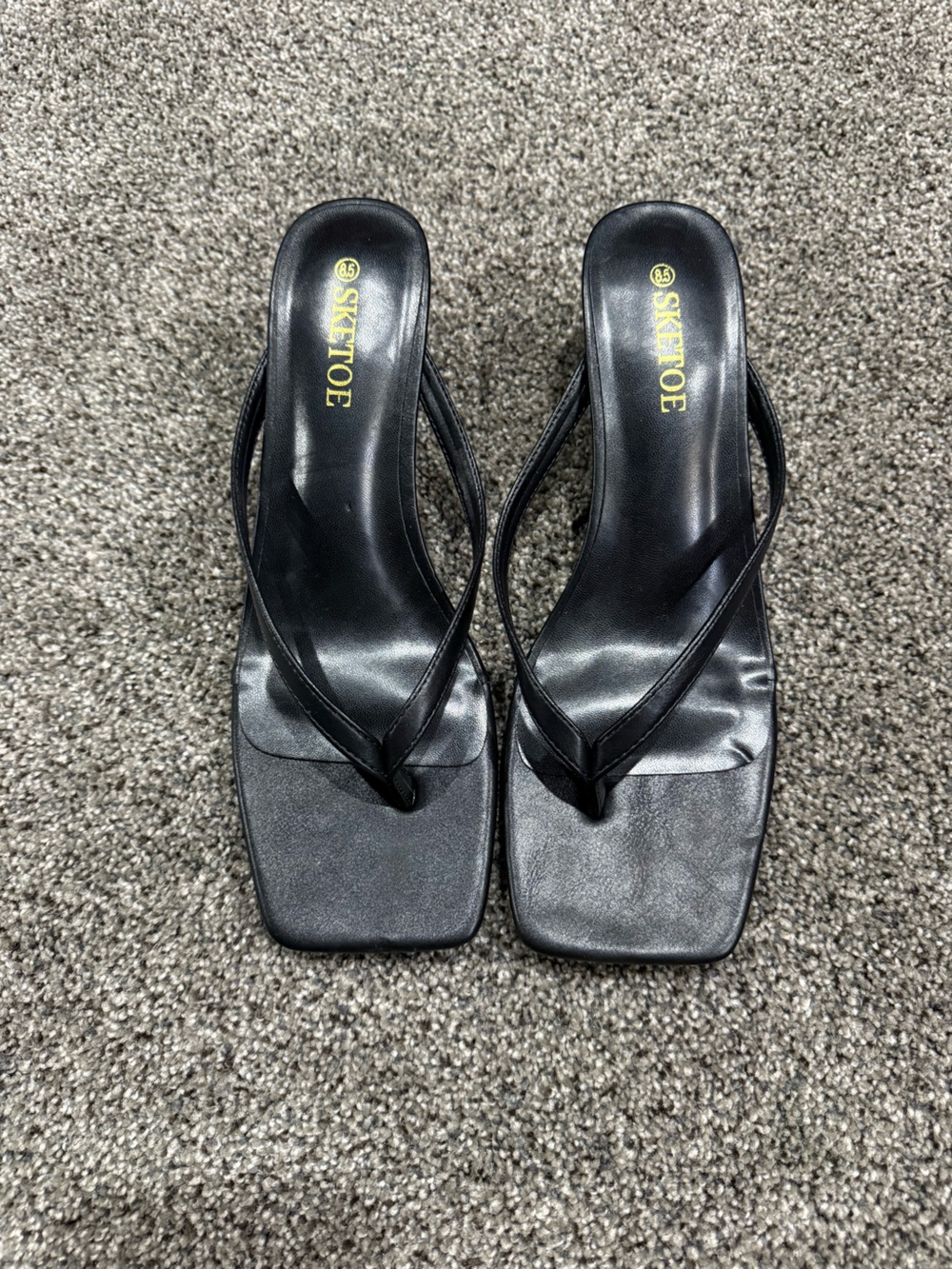 Women’s Black Heeled Sandals -Size 8.5